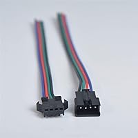 Vista 3 de 4 Pin 4P JST SM Conector Macho a Hembra JST SM Cable Conector de Enchufe para RGB LED Tira de Luz 5050/3528 20 Pares