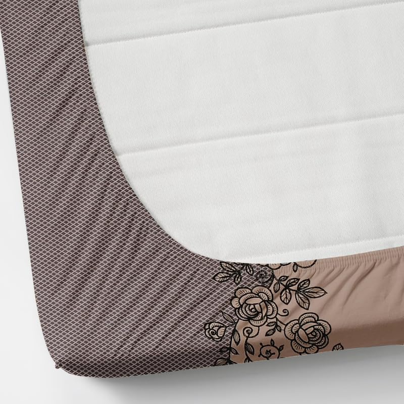 Image of NEW LEAF Premium Cotton Elastic Fitted Bedsheets with 1 Pillow Covers |Printed Single Bed Elastic 220 TC Supersoft Breathable & Wrinklefree | for 72x36+6 Inches, Mouse