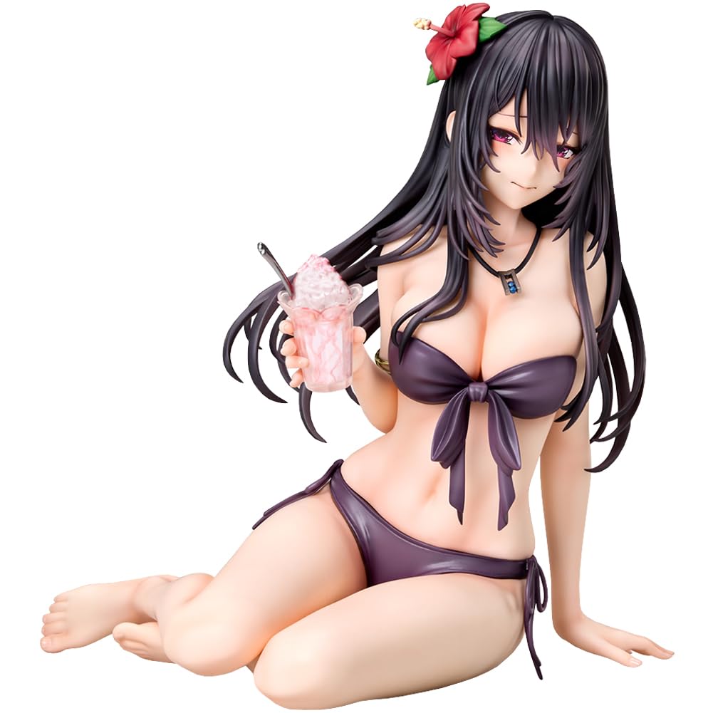 Zhongkaihua Anime Illustration Minazumi Kasane Figure Kneeling Swimsuit Ver Anime Girl PVC Model Figurine 10CM Desk Christmas Home Decoration Birthday Gift for Fans