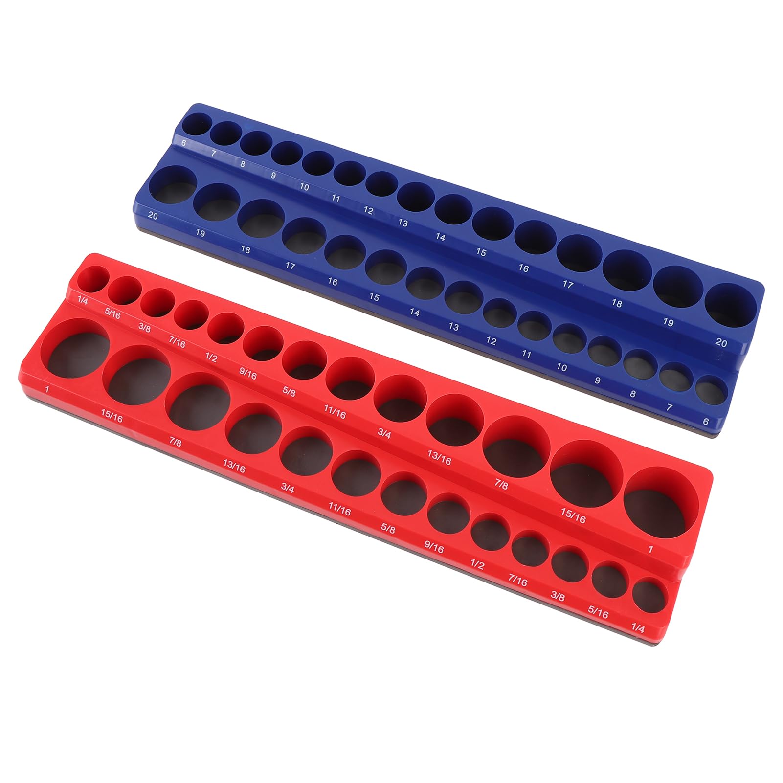 Organiseur de Douilles Magnétiques 3/8 Pouces, Support de Rangement Efficace pour les Réparations à Domicile et Professionnelles, 2 Pièces