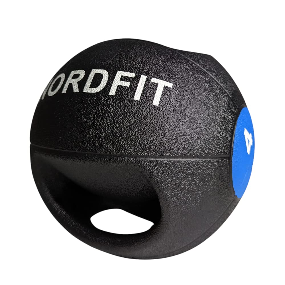 NORDFIT Medicine Balls with Handles โ 4kg, 5kg, 6kg, 8kg and 10kg Medicine Ball โ Anti-Slip Surface โ Low Bounce โ Fitness and Home Gym Equipment (4)