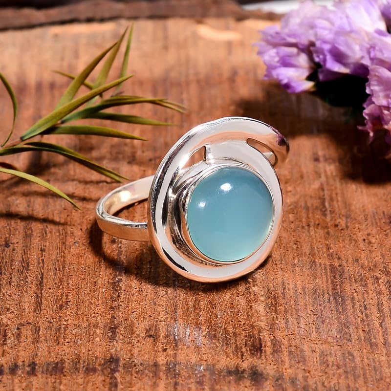 Bague en argent et pierres précieuses naturelles faite à la main - 5