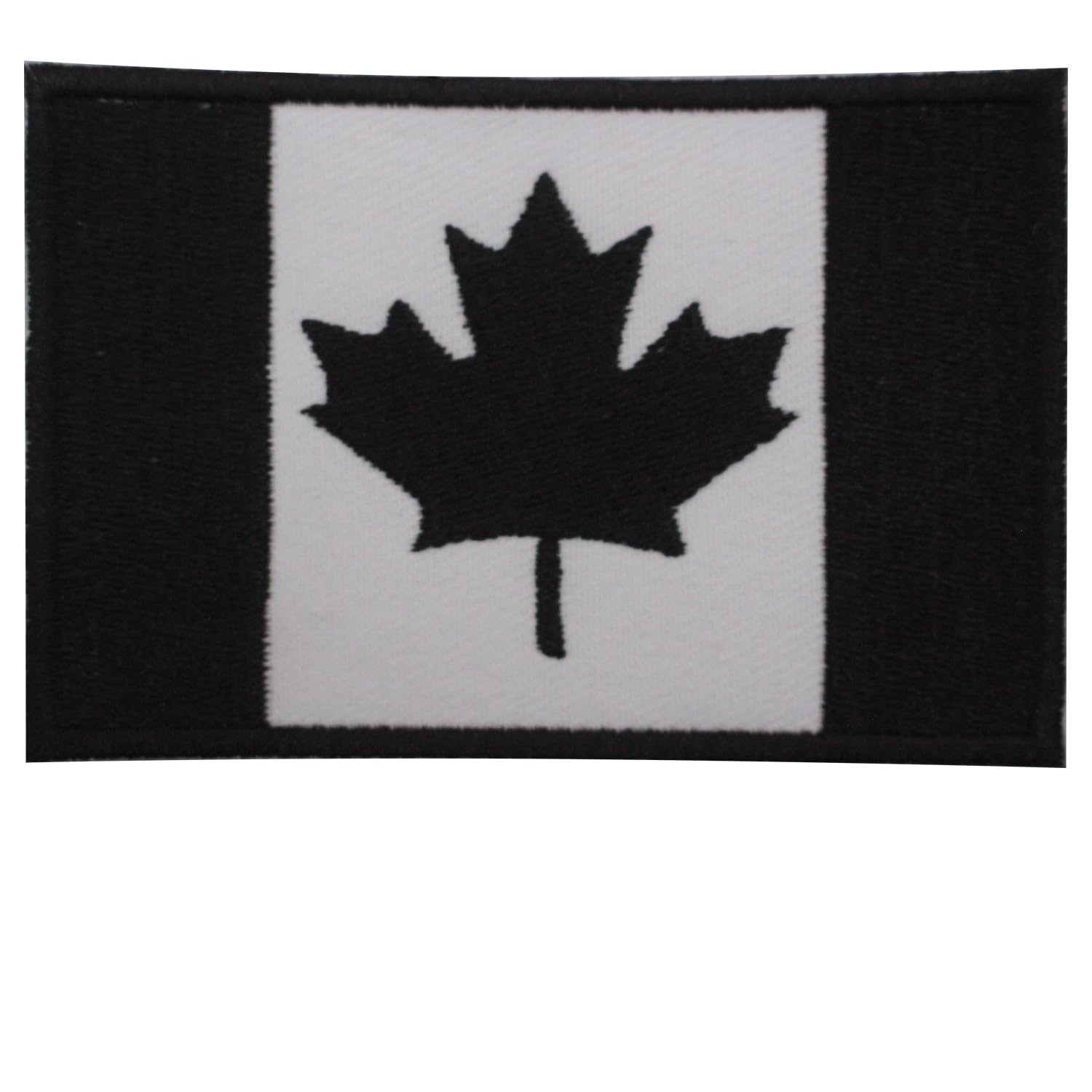 Pro ArmourCanada Flag Black Embroidered Iron on Sew on Patch Badge for Clothes etc. 9x6cm