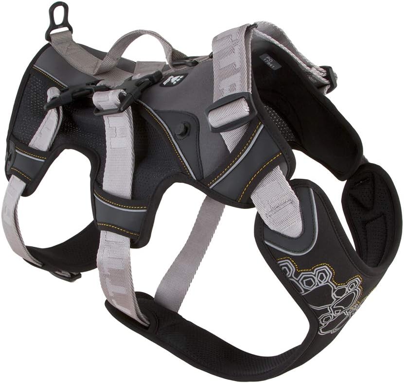 Hurtta Trail Harness for Active Dogs, Raven, 30-38 in
