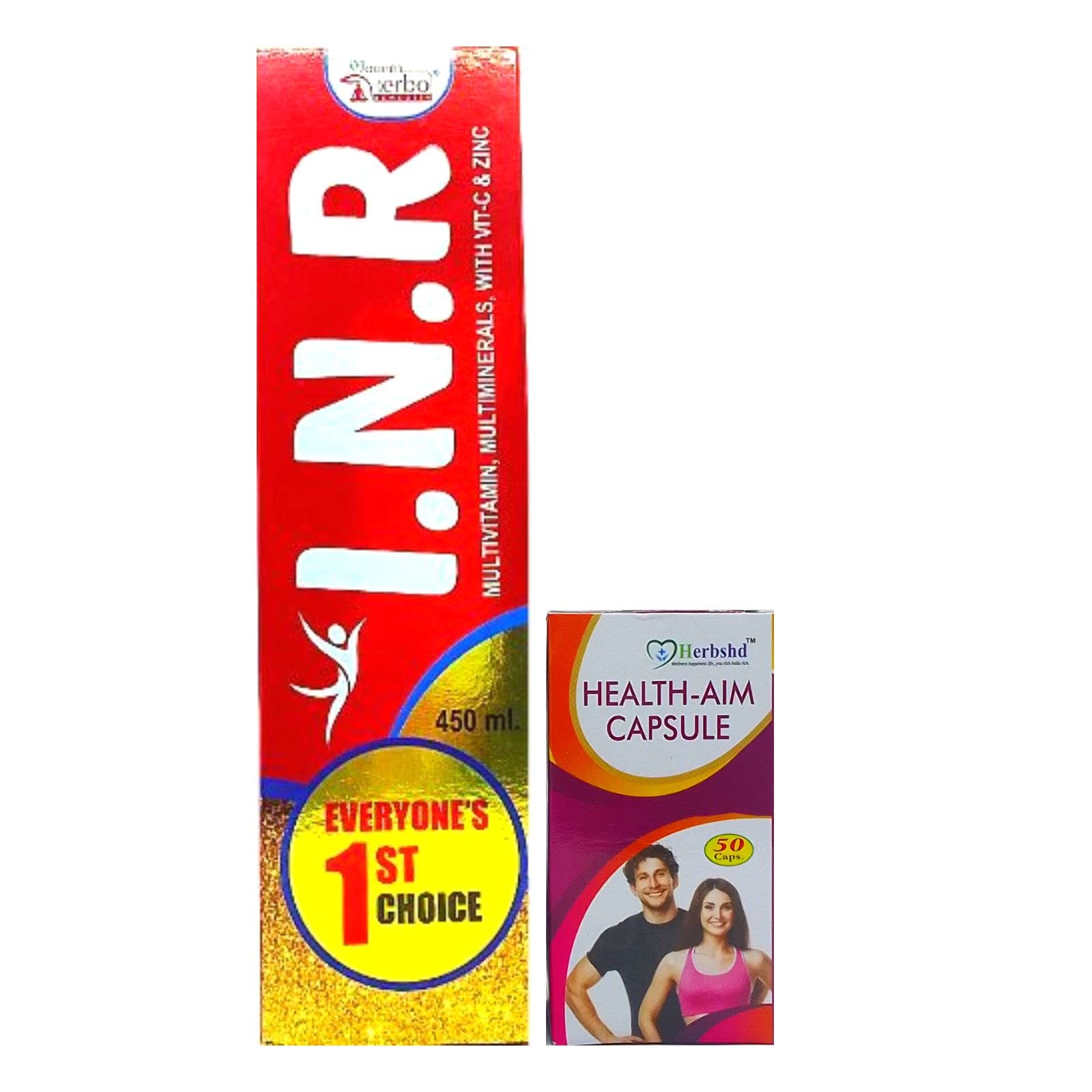 Buy Online Ayurvedic Health Aim 50 Capsule and I.N.R Syrup 450ML-image-41
