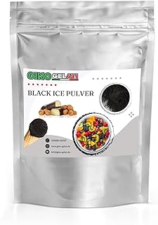 Gino Gelati Schwarzes Eis Pulver mit verschieden Schokoladen- Geschmäckern, Speiseeis, Low Carb und Vegan, Made in Germany, schnelle und einfache Zubereitung (1 Kg, Marzipan Low Carb)