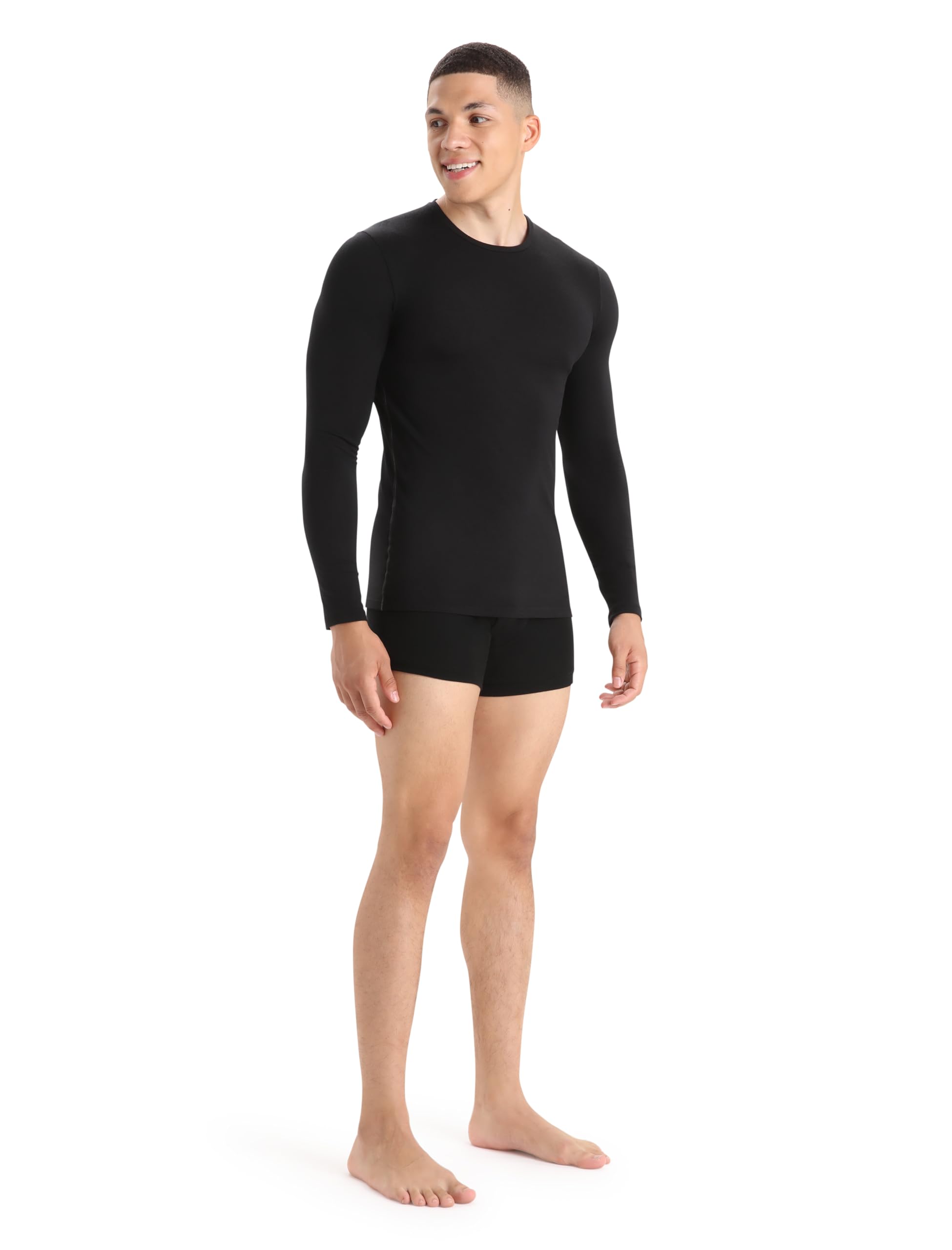 Icebreaker Anatomica Top Sportivo a Manica Lunga Uomo - Intimo Termico in Lana Merino per Escursioni, Sport Invernali, Corsa, Fitness - 150 Tessuto Ultra Leggero