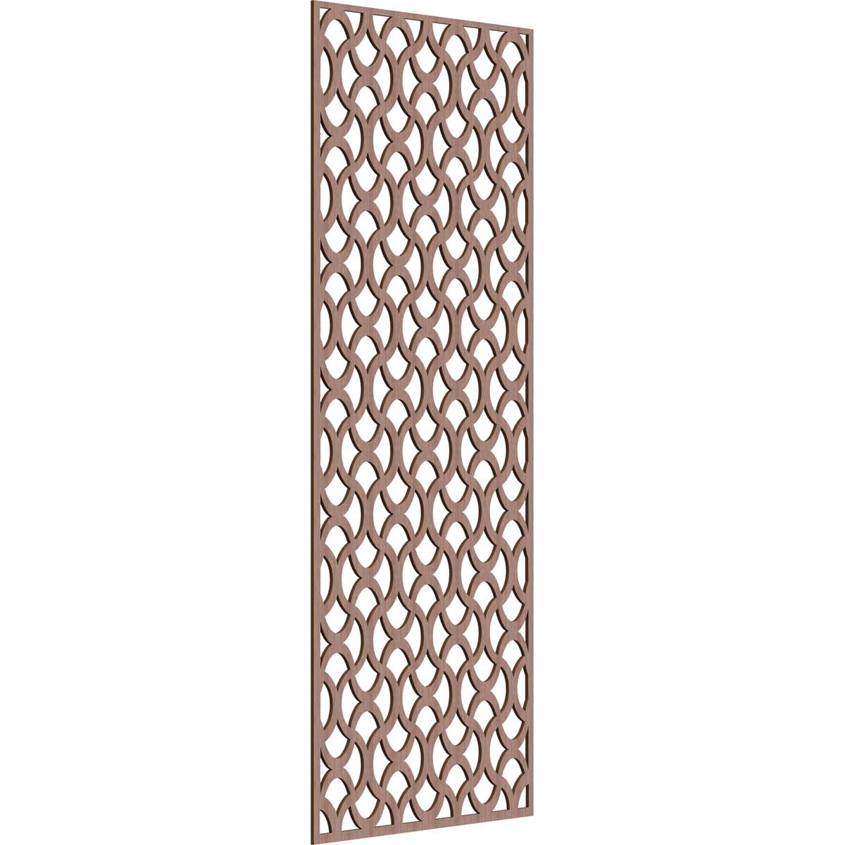 Resort Decorative Pierced Fretwork Wood Wall Panels, 37 3/8"W x 94 3/8"H x 3/8"T, Walnut