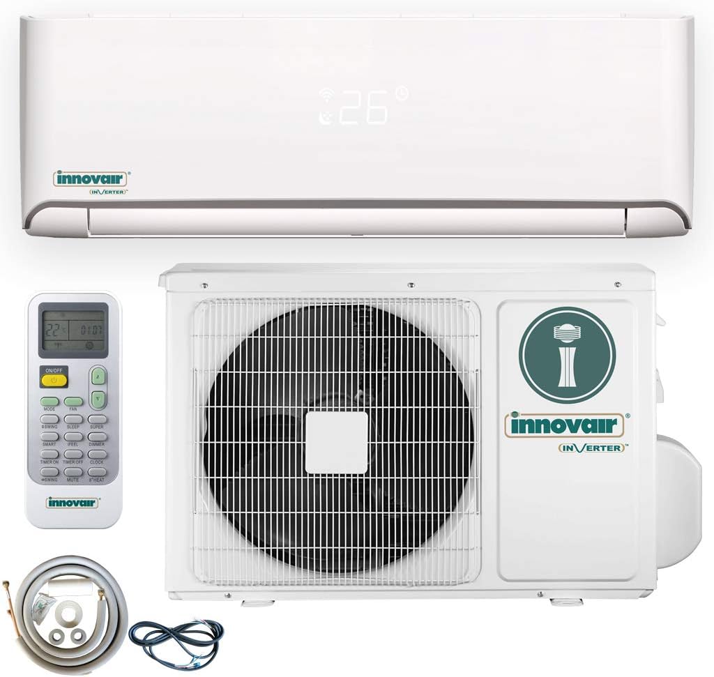Air Conditioner Inverter Ductless Wall Mount Mini Split System Heat Pump Full Set with Kit and Wifi (24000 BTUH 230V)