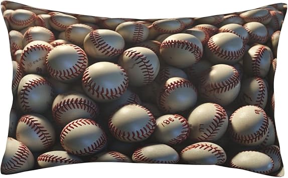 Ultra Soft Velvet Pillowcase 14"x20" Micro Fleece Pillow Cases Fuzzy Decorative Pillow Covers Baseball Pillowcases with Zipper Modern Home Decor Velvet Pillow Shams