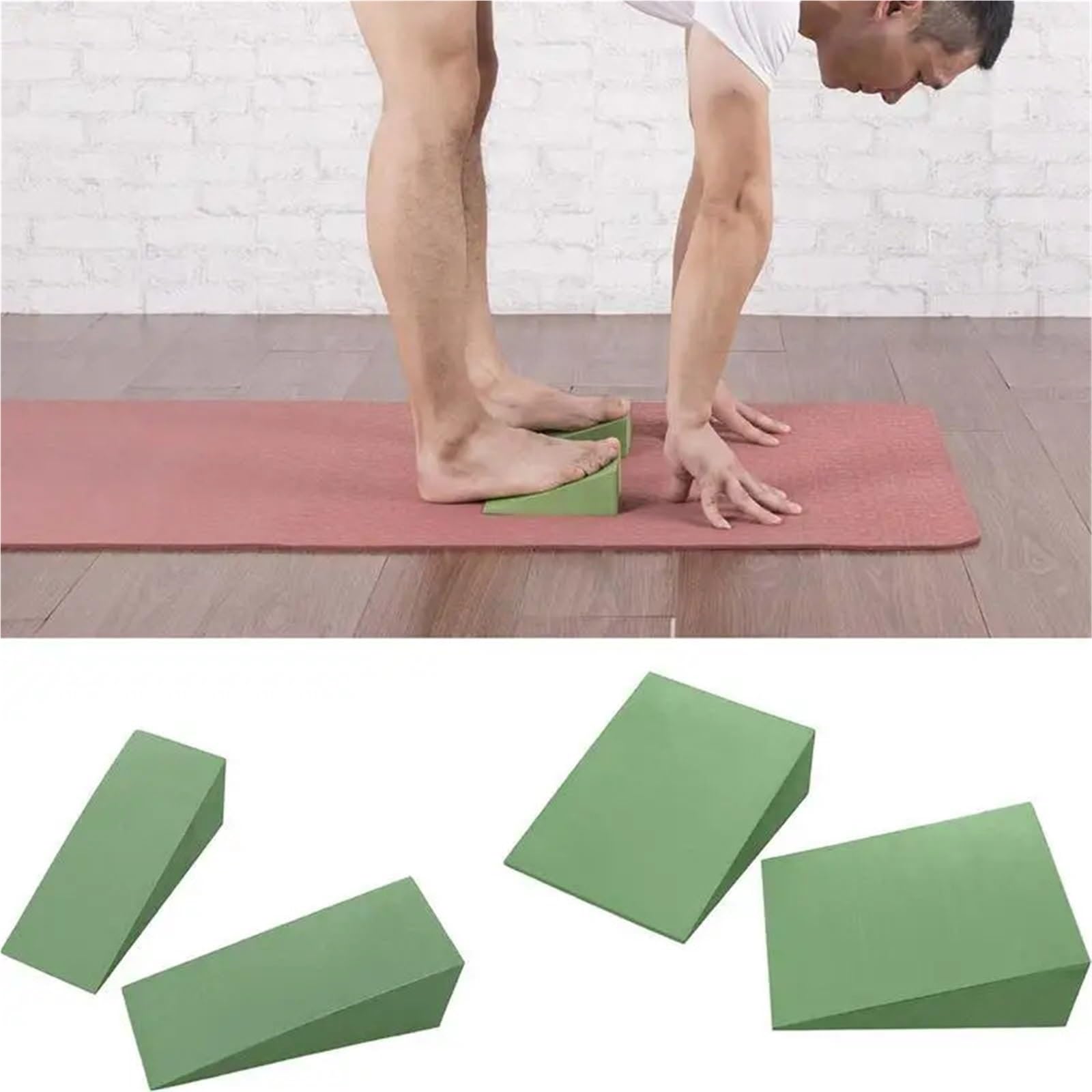 Bloque de yoga en forma de cuña Yoga cuña estiramiento tableros inclinados bloques tabla en cuclillas pie fuerza ejercicio Pilates Pad