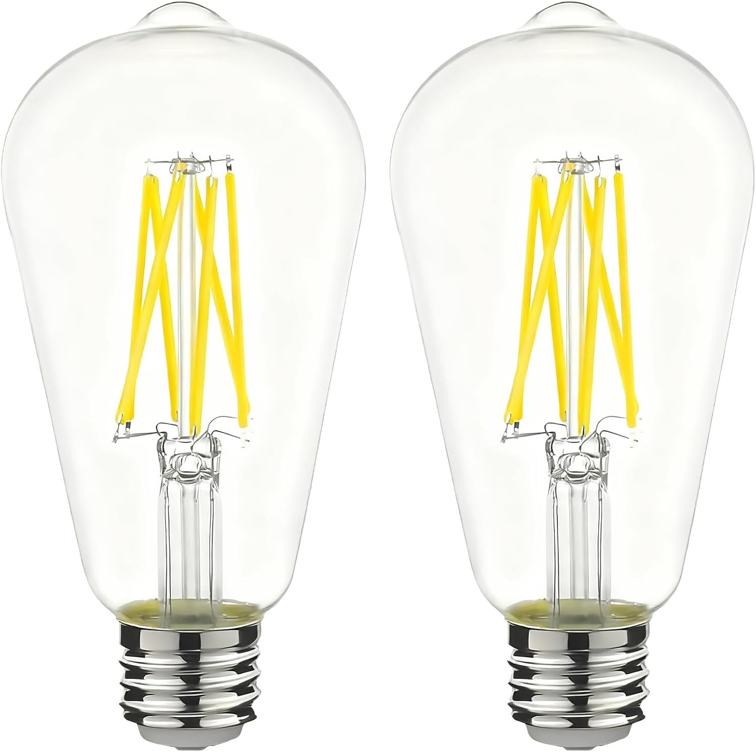 3 Way LED Light Bulbs, E26 Base LED Bulb 60 Watt Equivalent Dimmable, Three Way ST21/ST64 Light Bulbs, 3 Way Bulb Daylight 5000K, 2 Pack (5000K)