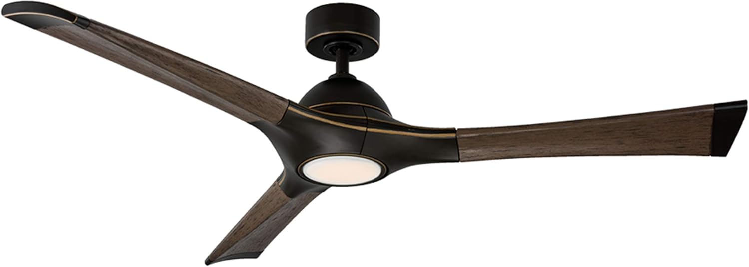 Flash Deals - 80% OFF Woody Indoor and Outdoor 3-Blade Smart Ceiling Fan 60in Oil Rubbed Bronze Dark Walnut with 3000K LED Light Kit and Wall Control 🔥 Hot Deals Woody Indoor and Outdoor 3-Blade Smart Ceiling Fan 60in Oil Rubbed Bronze Dark Walnut with 3000K LED Light Kit and Wall Control