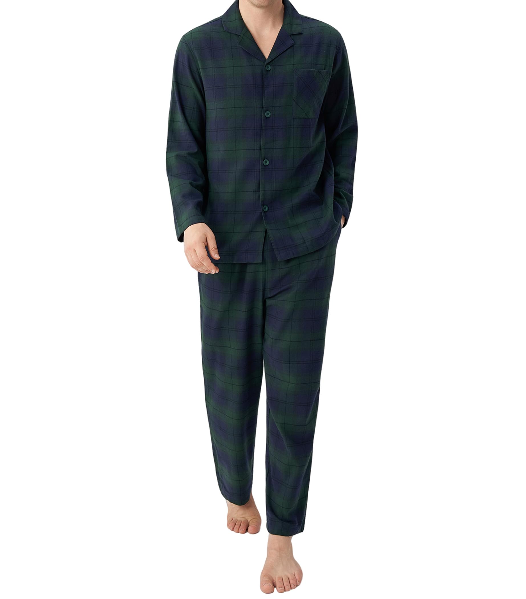DAVID ARCHY Men's Pajamas Set Flannel Pjs Sets