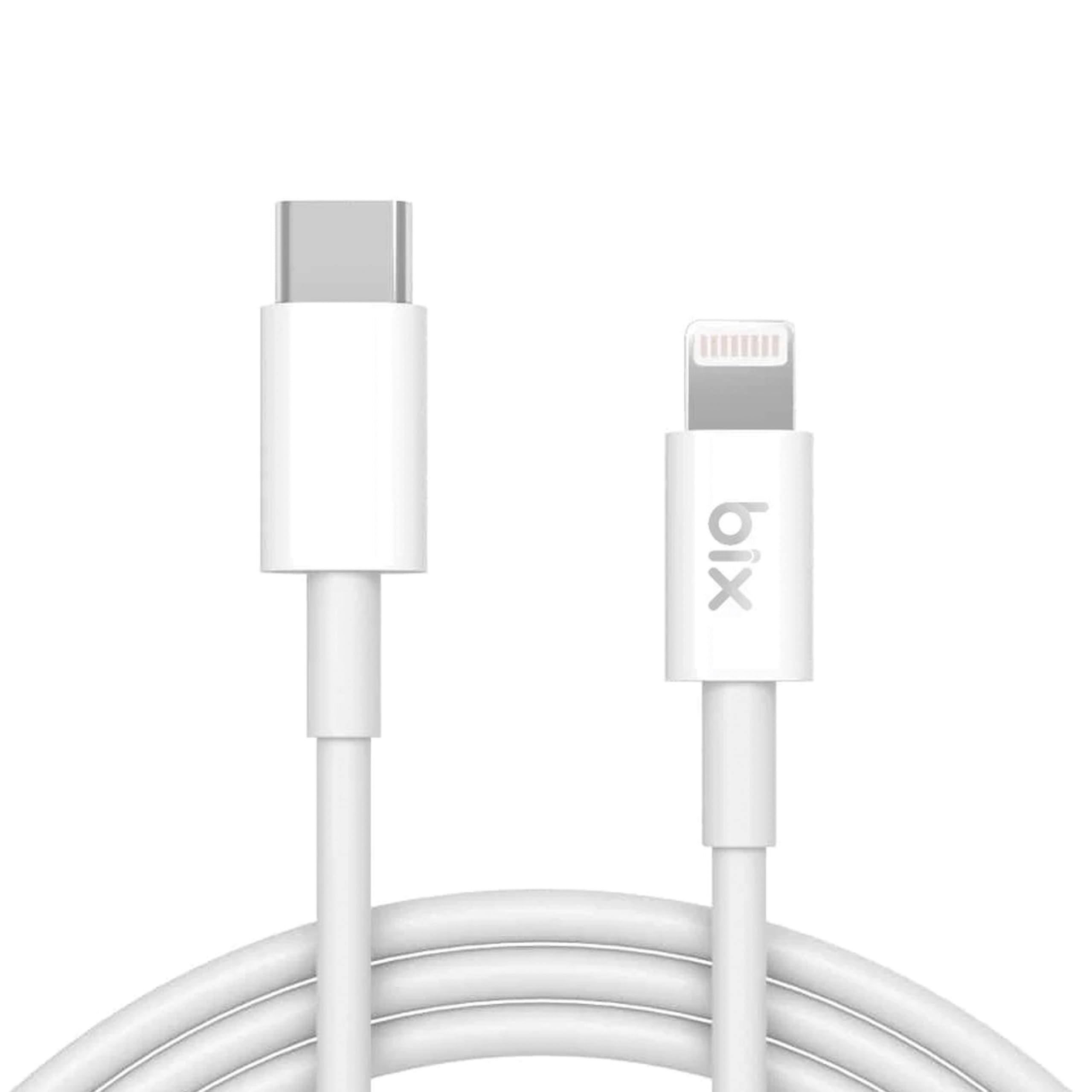 Bix BX-IP01UC Type-C to Lightning 3A Hızlı Şarj ve Data Kablosu Beyaz 1 Metre