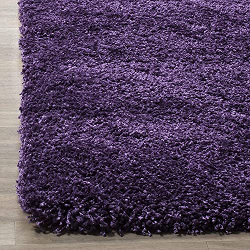 Image of Urban Modern Decor Featuring Soft Shaggy Carpet & Rug for Your Bedroom and Livingroom [Size-12x15 feet & Color-Purple].