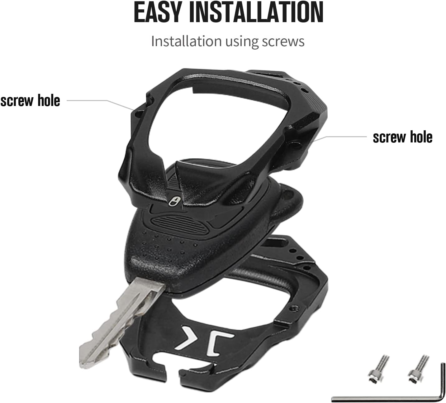 JeCar Key Fob Cover Case Aluminum Alloy Key Shell Protection Accessories for Jeep Wrangler JK JKU 2008-2017