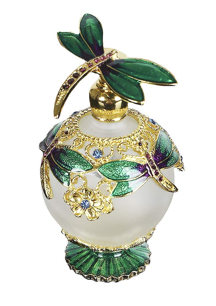 CHUOZI Vintage Glass Dragonfly Refillable Empty Perfume Bottle Oil Sub