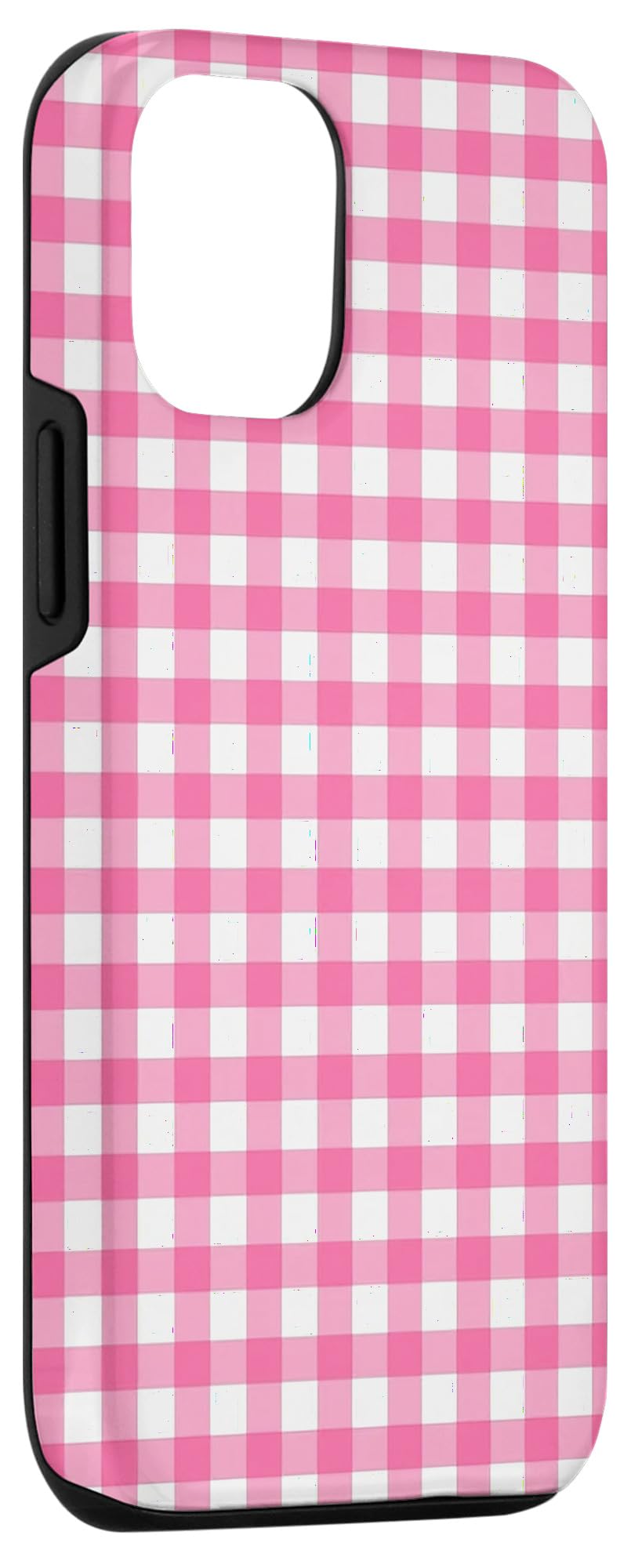 Tissu Vichy Grands Carreaux Sur Popeline Marron Et Rose - Made In Tissus