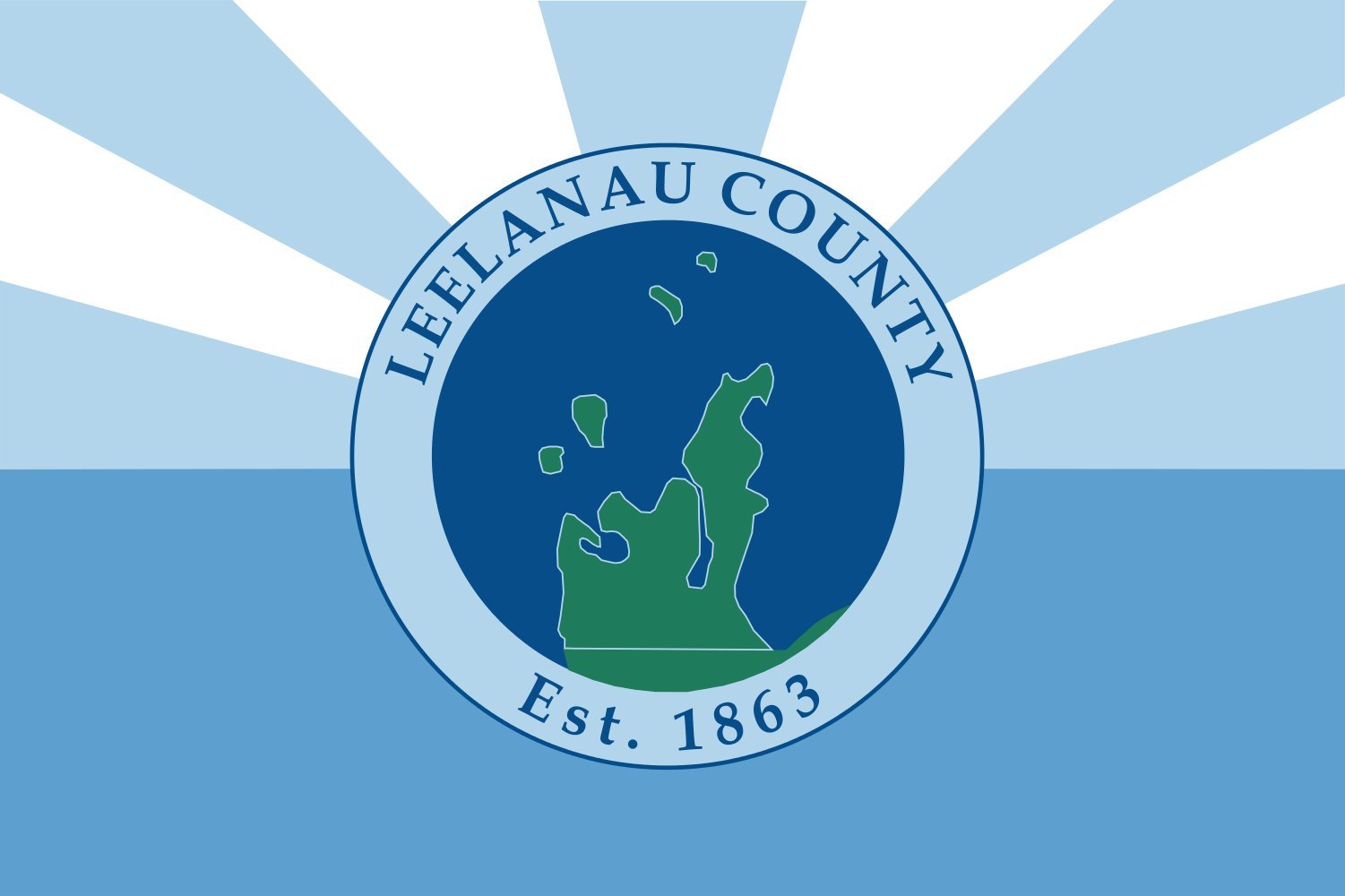 Flagge Leelanau County Michigan – 90x150 Cm, Made In Germany, Wetterfest & UV-beständig Mit Metallösen