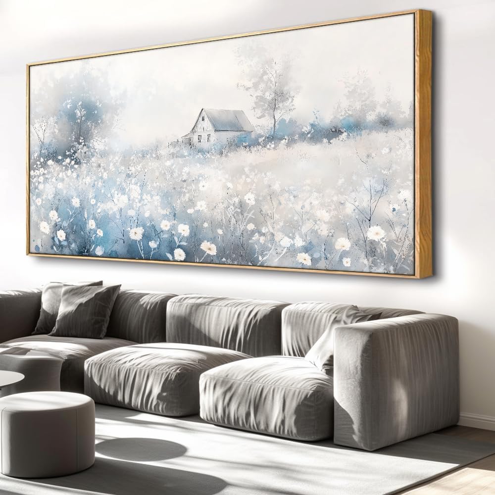 landscape Abstract Wall Art For Living Room Large Size Framed Canvas Wall Art Abstract Wall Decor Abstract Art Paintings Modern Artwork Decor for Bedroom Bathroom 40X20in