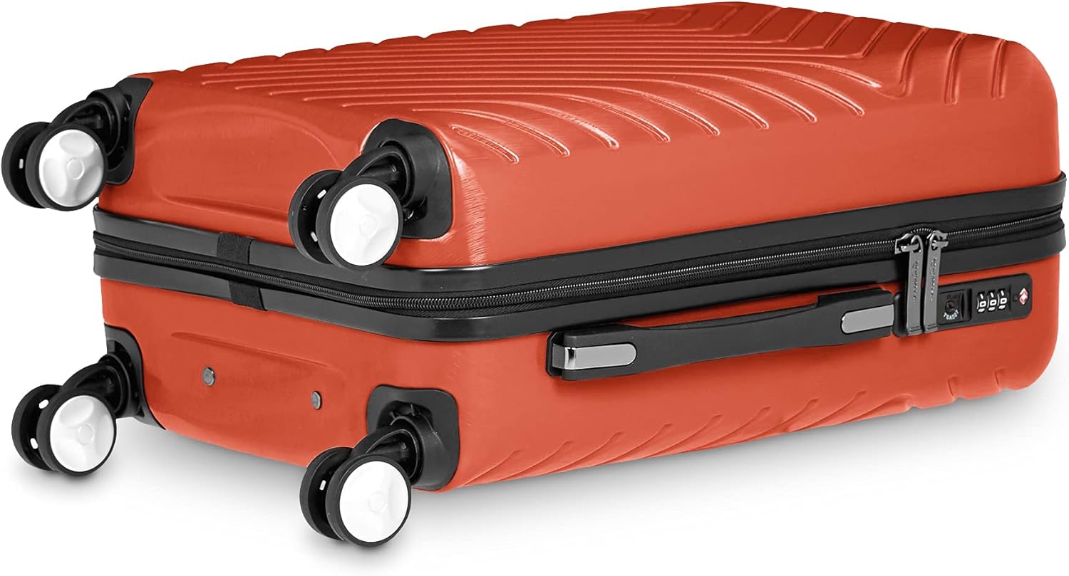 60% оƒƒ Dіѕсоunt Amazon Basics 2 Piece Geometric Hard Shell Expandable Luggage Spinner Suitcase Set - Sunset