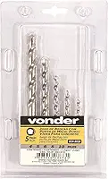 Vonder, Jogo De Brocas Para Concreto, Com Ponta De Metal Duro, 4 Mm A 10 Mm, Com 5 Peças.