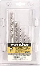 Vonder, Jogo De Brocas Para Concreto, Com Ponta De Metal Duro, 4 Mm A 10 Mm, Com 5 Peças.