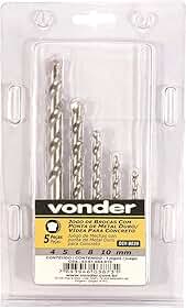 Vonder, Jogo De Brocas Para Concreto, Com Ponta De Metal Duro, 4 Mm A 10 Mm, Com 5 Peças.