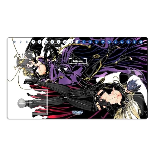 New Mlikemat DTCG Duel Playmat Digimon Lilithmon & Beelstarrmon Trading Card Game Mat Pad + Free Bag