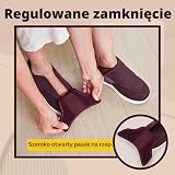 FitVille EasyTop Wings buty do chodzenia damskie V2 bardzo szerokie kapcie dla seniorów zapinane na rzepy