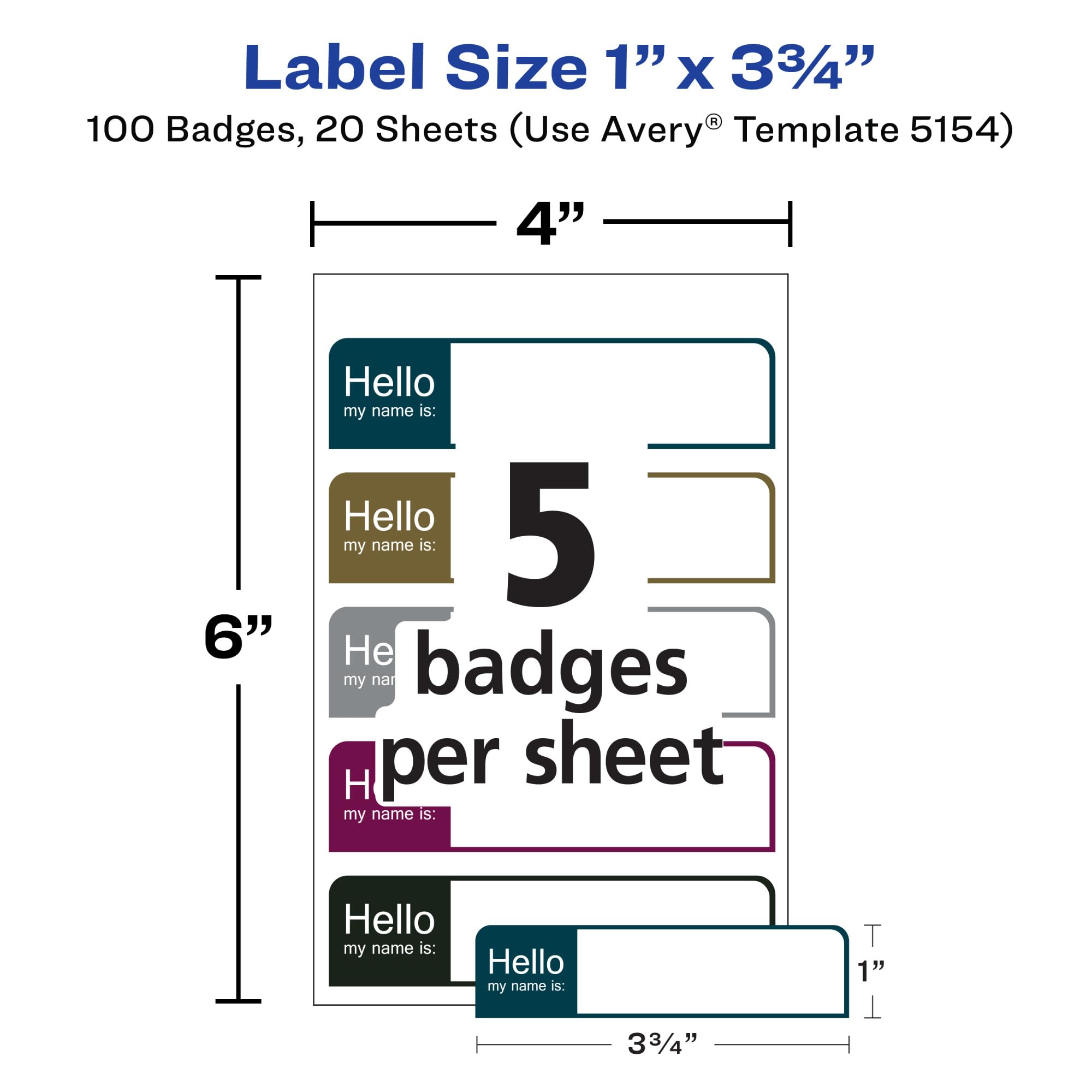 Amazon.com: Avery Flexible Printable Name Tags, 1 Amazon.com: Avery Flexible Printable Name Tags, 1