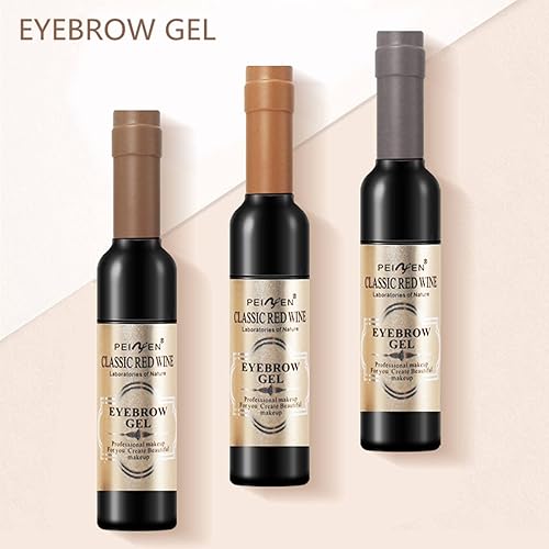 Miniatura 7 de Gel de cejas de vino, 3 colores, botella de tatuaje para cejas tinte de belleza, crema de teñido pelable, gel de coloración resistente al agua,