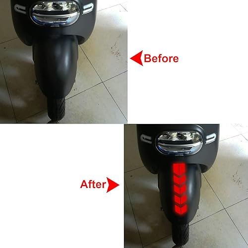 Miniatura 5 de x xotic tech Pegatina de flecha de guardabarros delantero, accesorios de cinta reflectante de advertencia, accesorios universales para motocicleta,