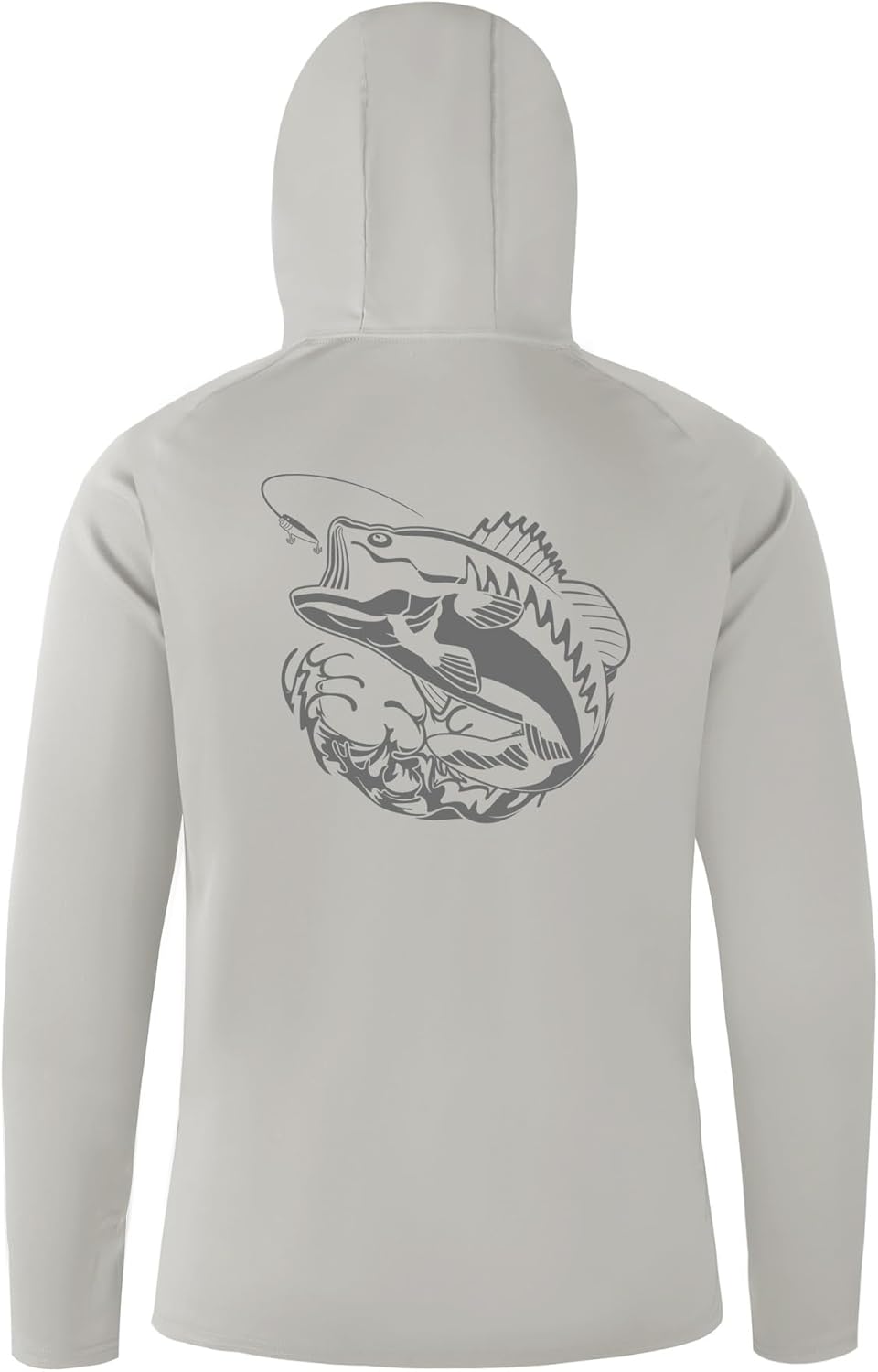 ZITY Fishing Shirts for Men with Mask UPF 50+ UV Sun Protection Rash Guard Long Sleeve Hoodie