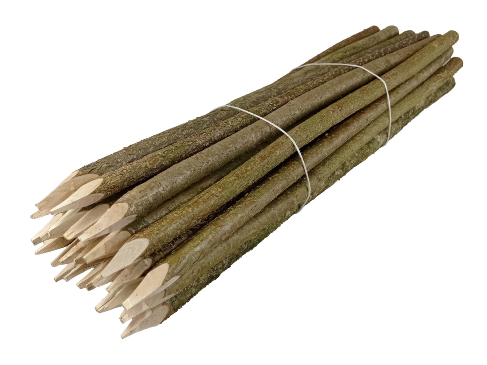 Pali per recinzione 25 pezzi naturali - Pali arrotondati con tassello, legno di noce, recinzione da giardino - H 100 cm