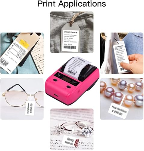 Miniatura 7 de XXXDXDP Portable 58mm Thermal Printer impresora Shipping Printer for Shipping Package Price Labels USB NFC BT Connection Color  Black-JoJos Bizarre