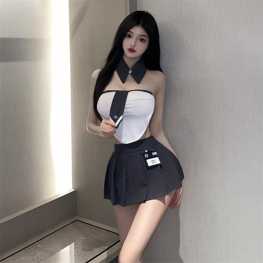 Women's cosplay sexy female student clothing Japanese anime JK pleated skirt French college style navy sailor uniform - Image 5