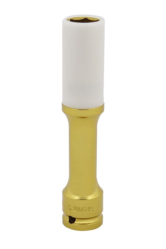 Soquete de impacto de parede fina extra longo Sunex Tools 284319, encaixe de 19 mm e acionamento de 12,7 mm (1/2 pol.)
