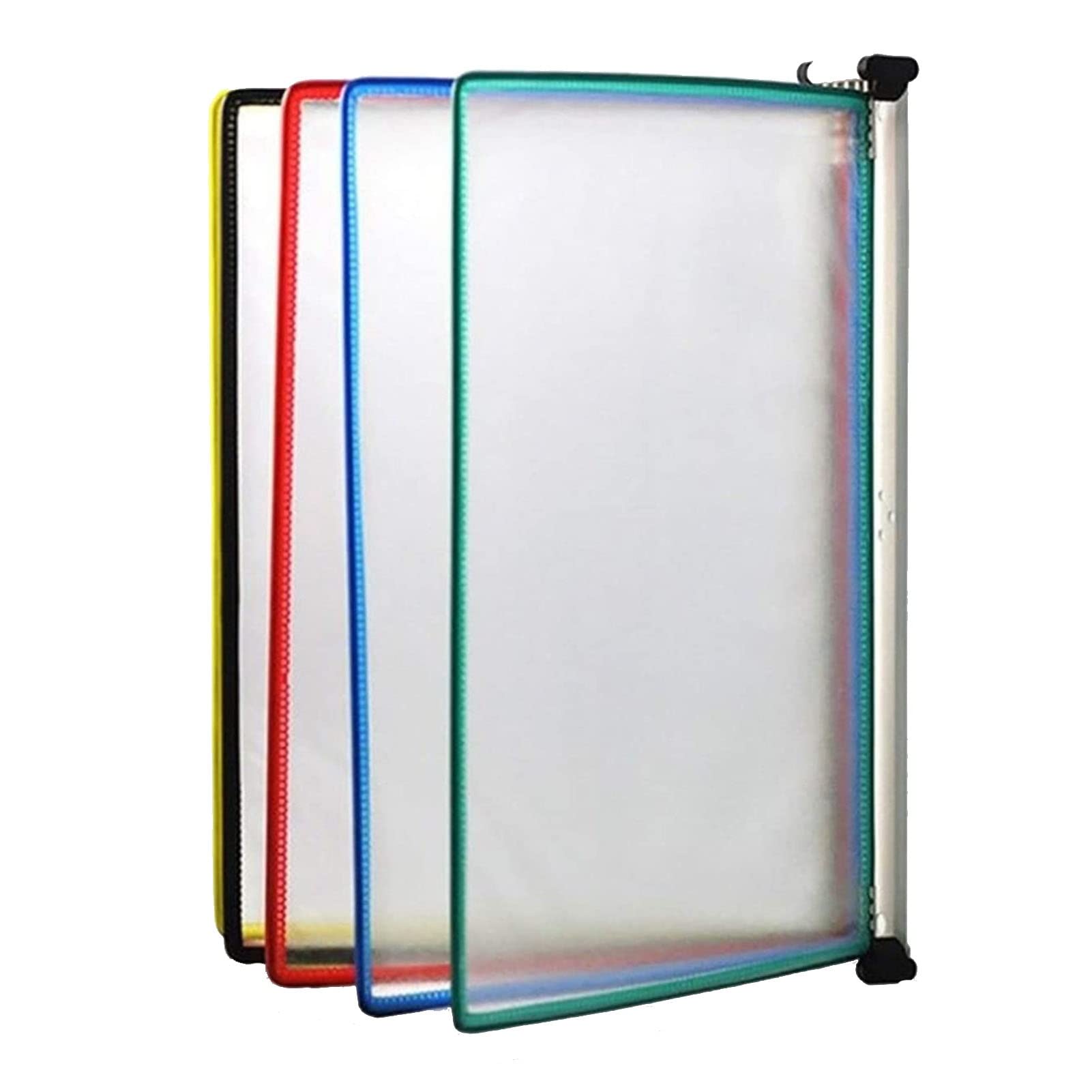 MYUYEE Desktop Reference System - Wall Mount Reference Organizer, Durable Polypropylene, 10 Display Pockets, Poster Flip Book Display, For Storing And Displaying Documents, Colo
