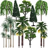 Model Trees Décor Kit Hobby Train Scenery Set Artificial Miniature Palm Coconut Weeping Willow Oak P