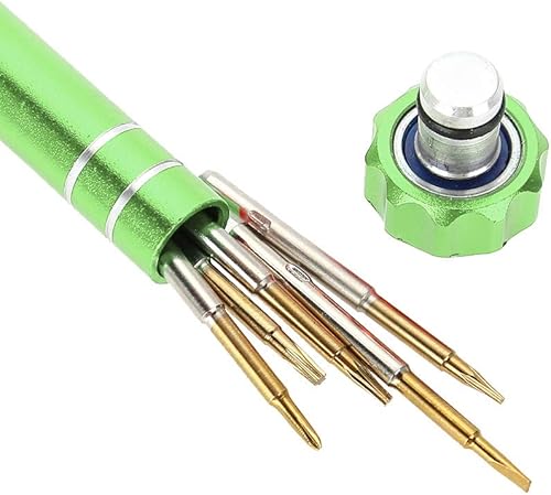 Juego de destornilladores de precisión, mango de destornillador con 5 puntas de precisión, kit de herramientas de reparación de lentes de teléfono,