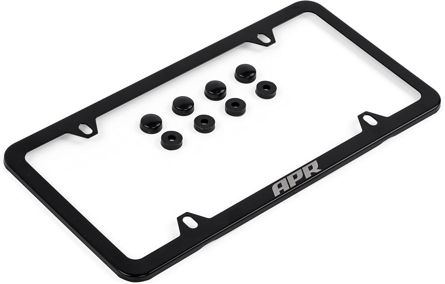 APR A1000013 License Plate Frame Black Slim