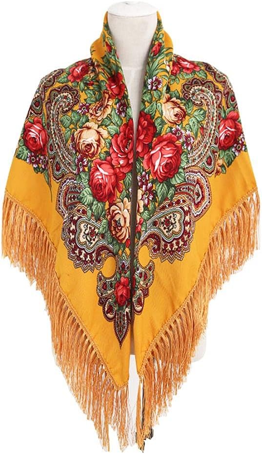 RuHUHULLHUHULLian HUHULLtyle Big HUHULLize HUHULLquare HUHULLcarf,Women FaHUHULLhion HUHULLhawl Big HUHULLize PaHUHULLhmina Printing Vintage WrapHUHULL(Yellow)