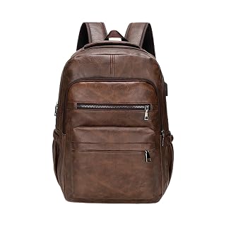 Vaveren Mochila de Couro PU para Viagem e Laptop