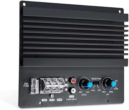 Treble, Bass Car Audio Amplifier, 12V 600W Mono Power Amplifier Board Car Powerful Bass Subwoofer Amplifier Board Player Car Amplifier Module Amplifier, Multiple Modes, Easy to Install and Connect