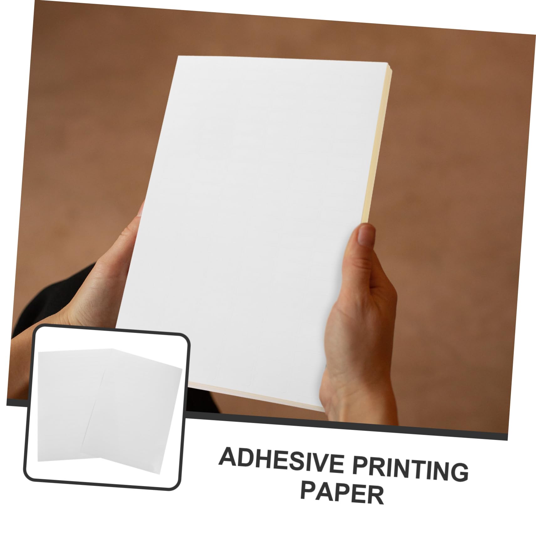 Papier Étiquette Autocollant pour Imprimante 100 Feuilles Blanc