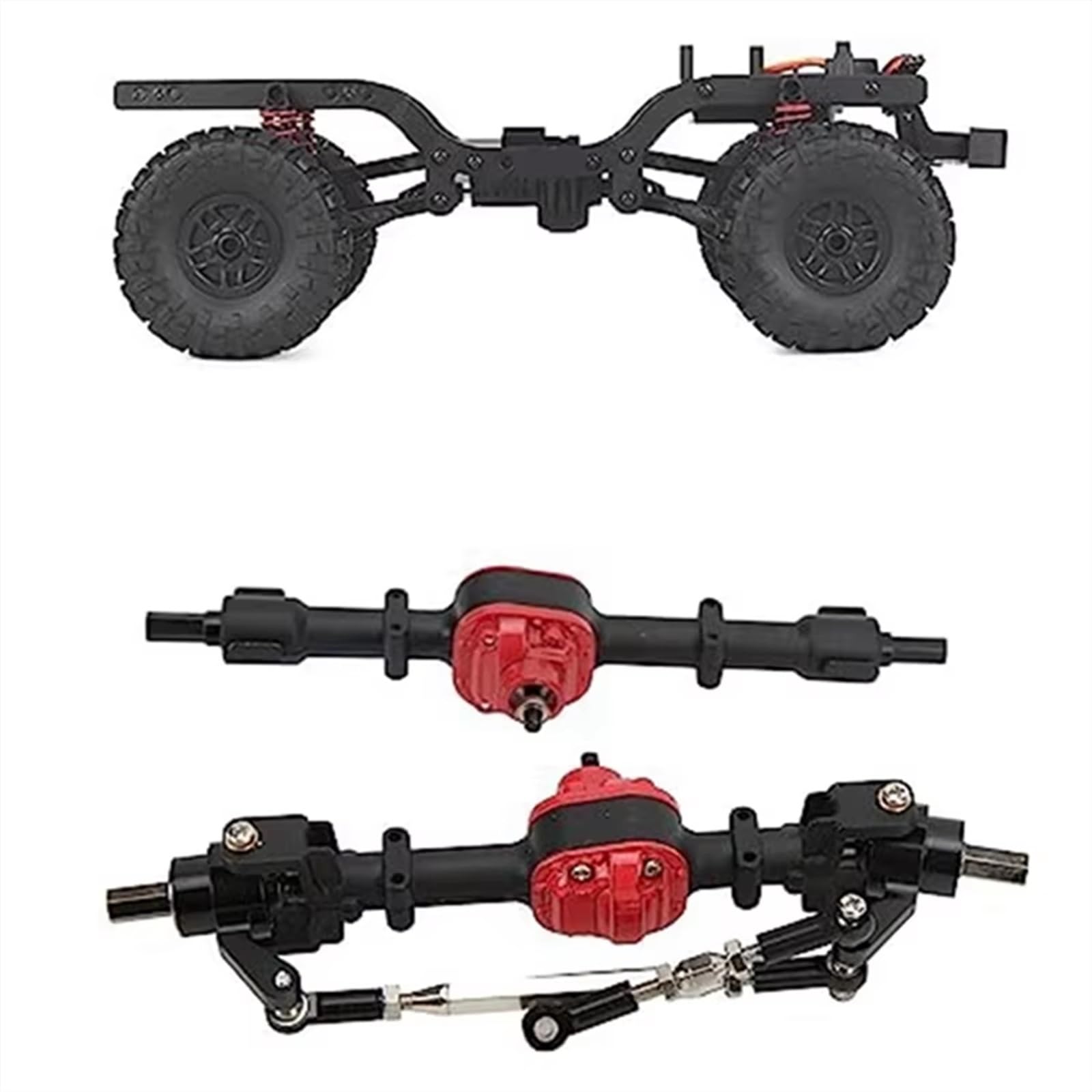 Compatible con MN para MN78 D90 D91 D96 para MN98 para MN99S Repuestos para Coche De Control Remoto Actualización del Conjunto De Eje Delantero Y Trasero Accesorios RC