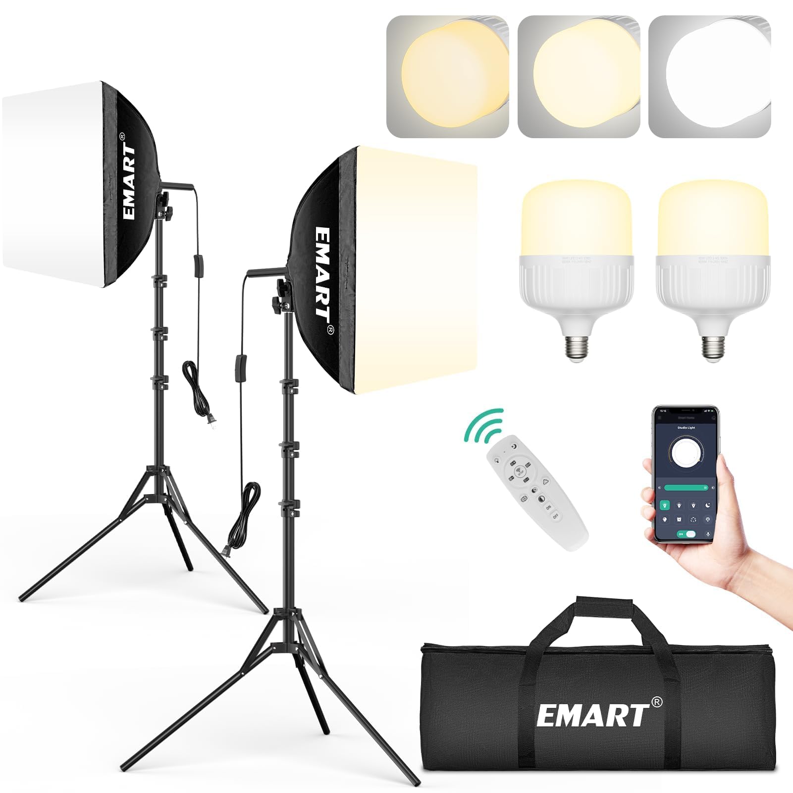 EMART Softbox Photography Lighting Kit 2 Pack