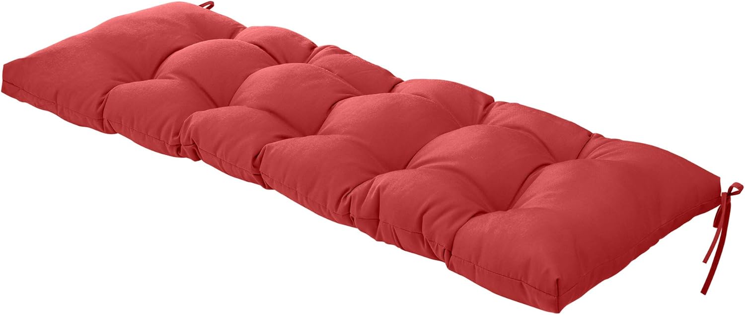 QILLOWAY Indoor/Outdoor Bench Cushion,51Inches,Red